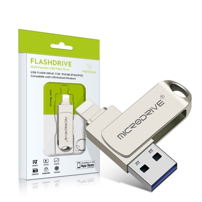 Microdrive 256GB USB3.0 Flash Drive Dual Interface Fast Transmission Speed Pendrive Mini Portable Memory U Disk for Phone TV Laptop COD [1993919]