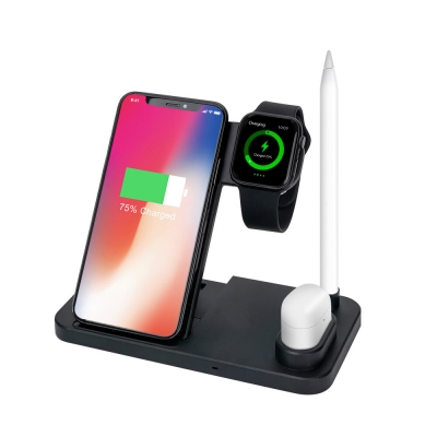 Bakeey 4-in-1 Wireless Charger 5W/7.5W/10W Phone Charging Holder Quick Charge Bracket For iPhone XS 11Pro Apple Watch 1/2/3/4 Apple Watch pen Asus PadFone S