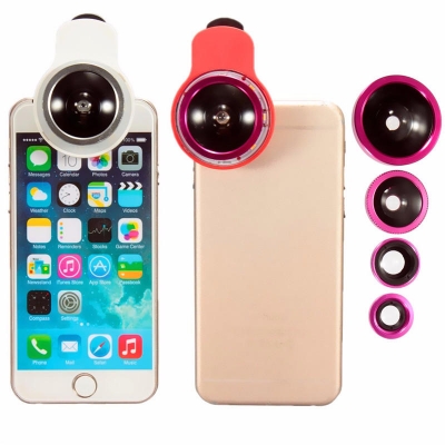 9 in 1 Clip-on Phone Selfie Speedlite 8 LED Flashlight Lamp Wide Angle Fish Eyes Lens Fill Lights COD [1035961]