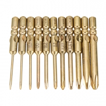 10Pcs 40mm Magnetic Screwdriver Bits Hex Cross Head PH0 PH1 PH2 Bit For Electric Screwdriver COD