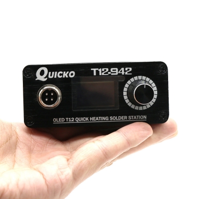 Quicko T12-942 MINI OLED Digital Soldering Station T12-907 Handle with T12-K Iron Tips Welding Tool COD [1326151]