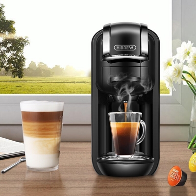 HiBREW 19Bar 4in1 Multiple Capsule Expresso Coffee Machine DolceGusto Milk Capsule ESEpod Ground Coffee CompatibleH2 COD [1775500]