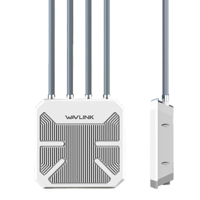 Wavlink AERIAL HD6 WiFi6 Outdoor Router AX1800 Long Range Weaterproof Wireless WIFI Extender/AP/Repeater Dual Band 2.4G&5Ghz Booster with 4 Antennas COD [2009578]