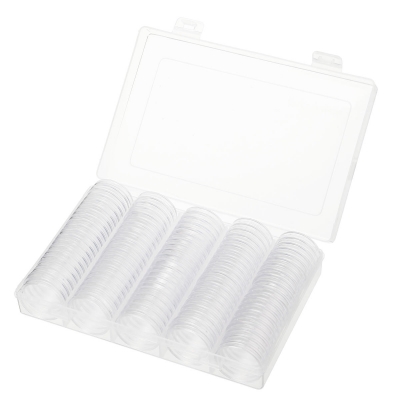 100Pcs/Lot 20/25/27/30mm Clear Plastic Coin Holder Universal Commemorative Coin Shell Collector COD [1426082]