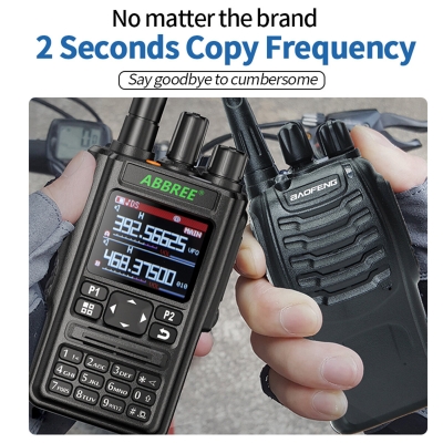 ABBREE AR-869 High Power Walkie Talkie Full Band GPS bluetooth Program Frequency Wireless Copy Frequency Type-C Jack Outdoors Handheld Two Way Radio COD [1989274]