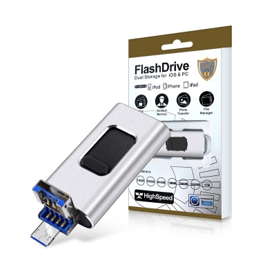 Microdrive 3-in-1 USB3.0 Flash Drive USB/Micro/Type-C Tri-interface Pendrive 64G/128G/256G High Speed Data Transmission Portable Memory U Disk COD [2005703]