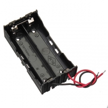 DIY DC 7.4V 2 Slot Double Series 18650 Battery Holder Battery Box With 2 Leads ROHS Certification COD