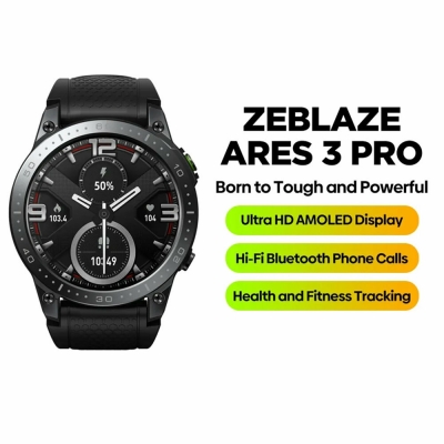 [New 2023]Zeblaze Ares 3 Pro 1.43 inch 466*466 Pxels Ultra HD AMOLED Display HiFi Voice Calling 100+ Sport Modes 24H Health Monitor SpO2 Smart Watch COD [1992603]