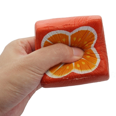 SquishyShop Orange Toast 7.5cm Bread Squishy Soft Slow Rising Collection Gift Decor Toy COD [1213054]