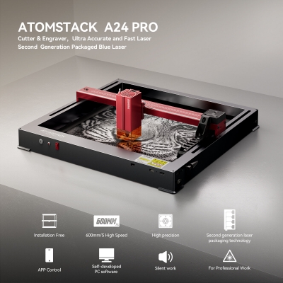 ATOMSTACK A24 Pro Laser Engraver 24W Laser Output Power Laser Engraving Machine 600m/s High Speed for Wood / Metal / Acrylic / Leather COD [2000162]